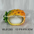 Ceramic utensil holder with pineapple design for kitchen